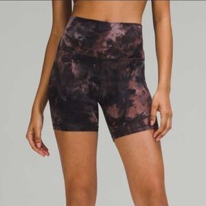 Lululemon Align Short 6” Diamond Dye Graphite Gray Link Pastel Size 14 Good Cond